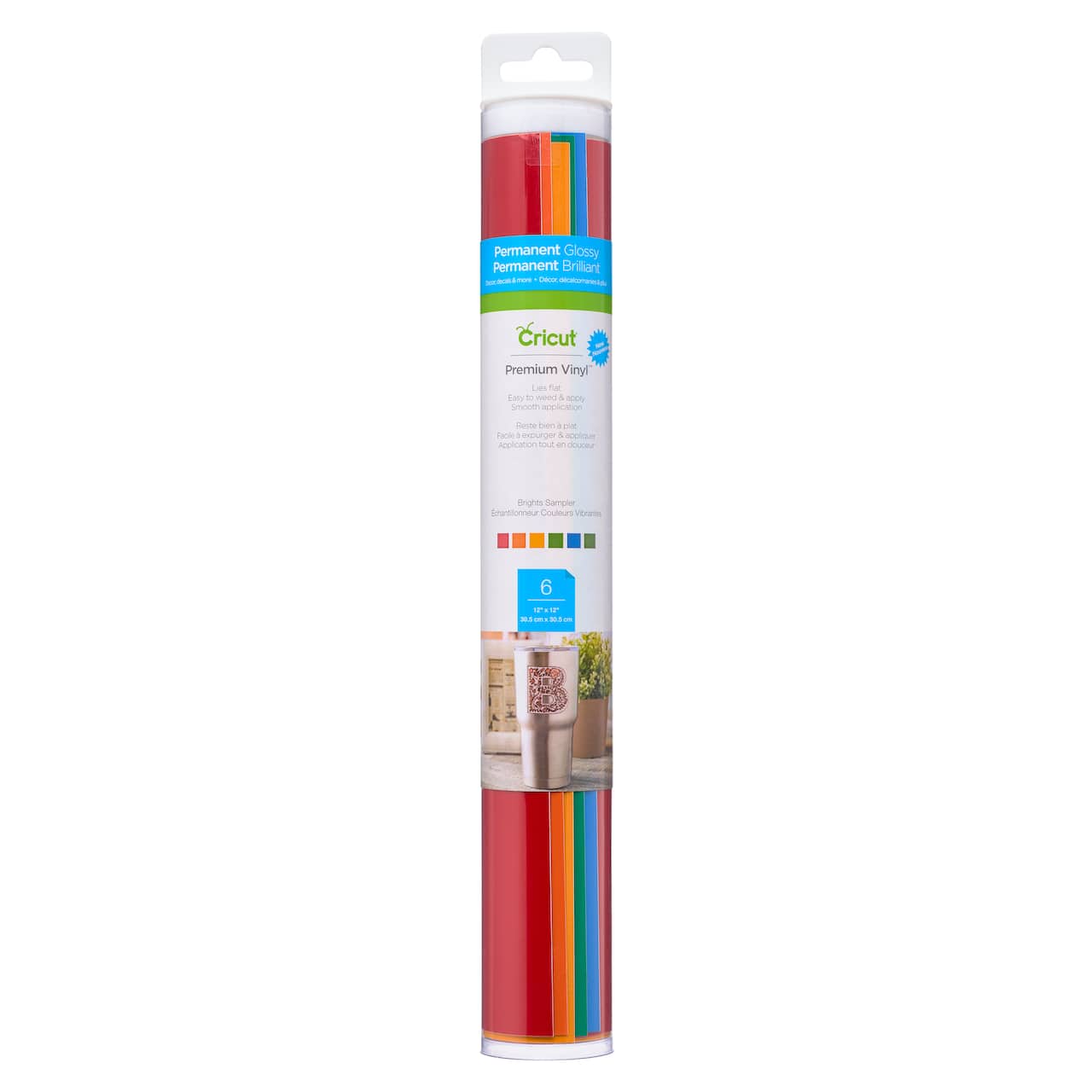 Cricut® Premium Vinyl™ Permanent Sampler, Brights